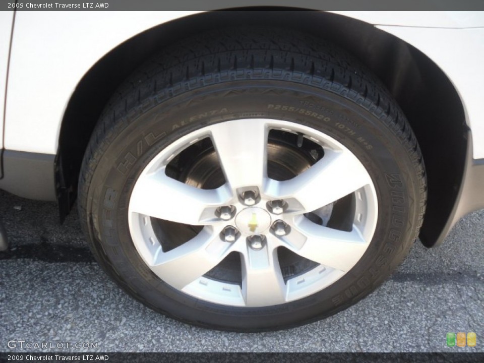 2009 Chevrolet Traverse LTZ AWD Wheel and Tire Photo #51741826