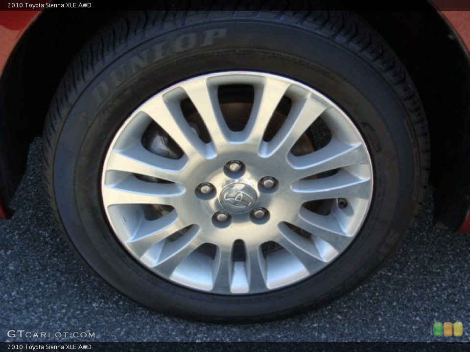 2010 Toyota Sienna XLE AWD Wheel and Tire Photo #51770459