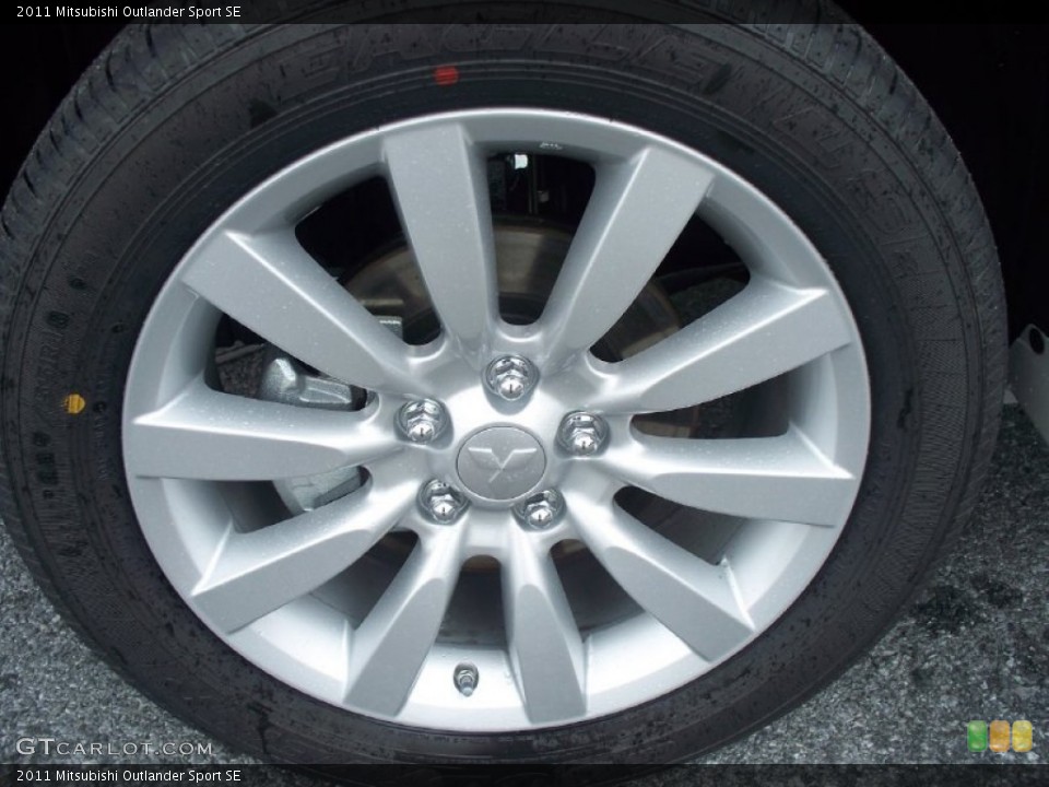 2011 Mitsubishi Outlander Sport SE Wheel and Tire Photo #51772498