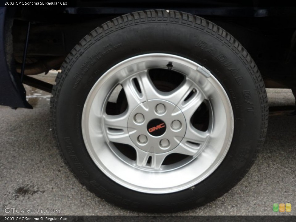 2003 GMC Sonoma SL Regular Cab Wheel and Tire Photo #51944264