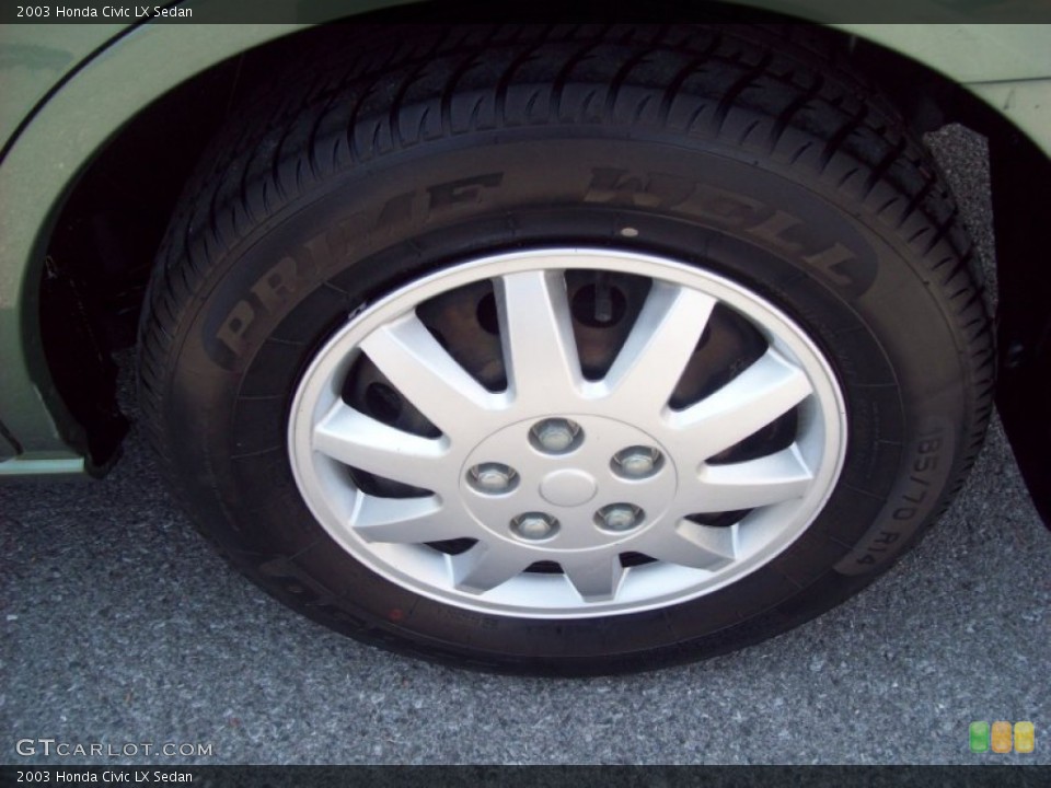 2003 Honda Civic LX Sedan Wheel and Tire Photo #52016649
