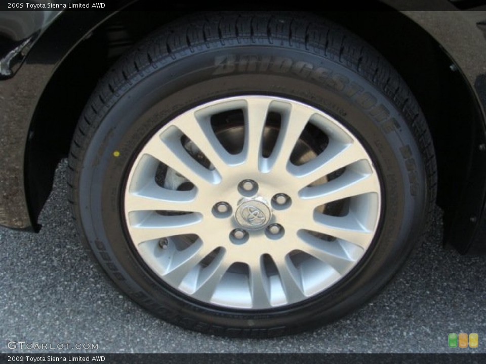 2009 Toyota Sienna Limited AWD Wheel and Tire Photo #52027371