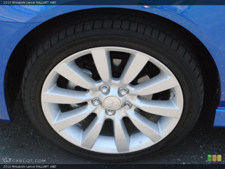 2010 Mitsubishi Lancer RALLIART AWD Wheel and Tire Photo #52063013