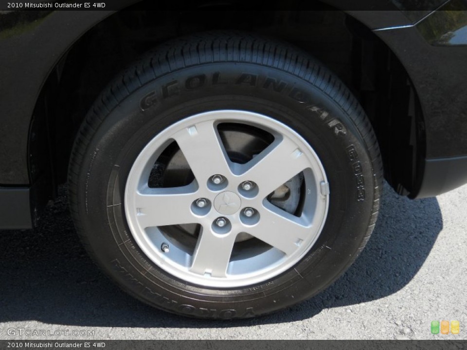 2010 Mitsubishi Outlander ES 4WD Wheel and Tire Photo #52088300