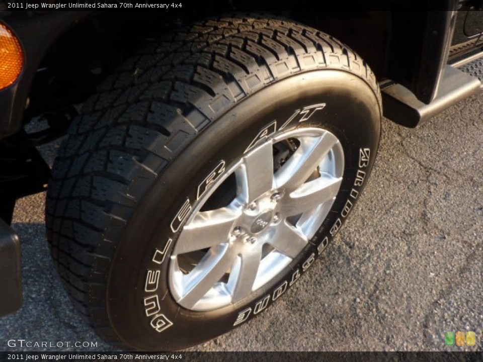 2011 Jeep Wrangler Unlimited Sahara 70th Anniversary 4x4 Wheel and Tire Photo #52100855