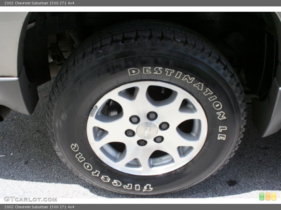 2002 Chevrolet Suburban 1500 Z71 4x4 Wheel and Tire Photo #52121503