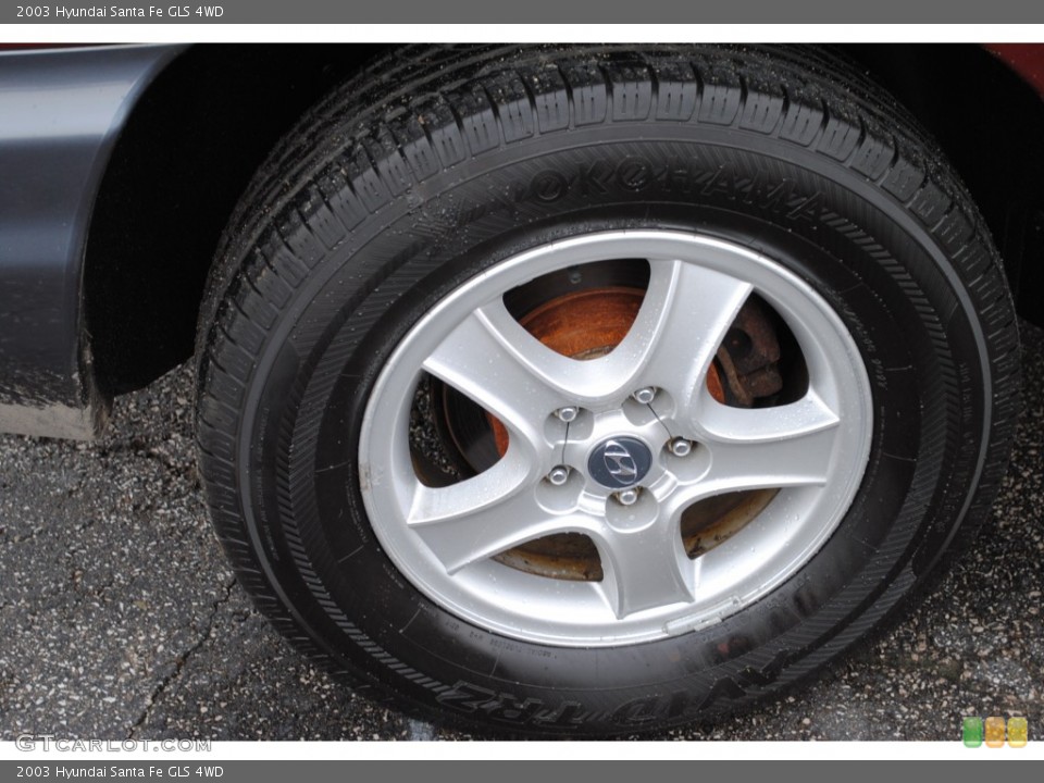 2003 Hyundai Santa Fe GLS 4WD Wheel and Tire Photo #52264225