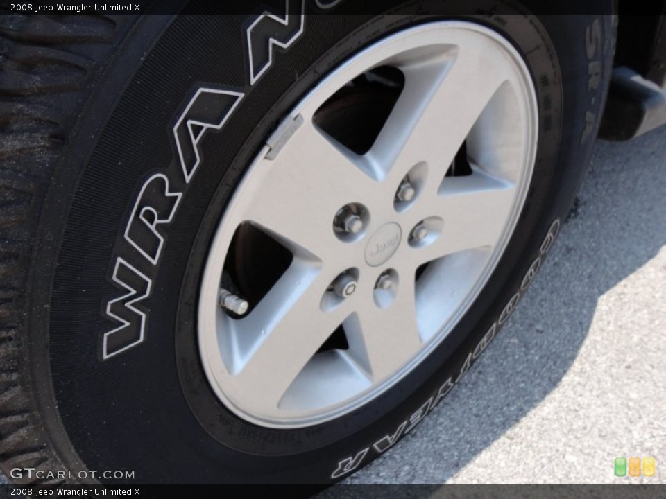 2008 Jeep Wrangler Unlimited X Wheel and Tire Photo #52316652