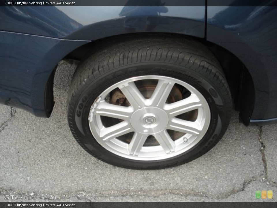 2008 Chrysler Sebring Limited AWD Sedan Wheel and Tire Photo #52422741