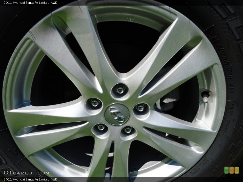2011 Hyundai Santa Fe Limited AWD Wheel and Tire Photo #52433756