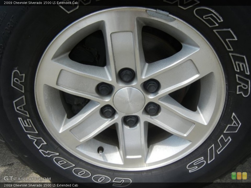 2009 Chevrolet Silverado 1500 LS Extended Cab Wheel and Tire Photo #52501932