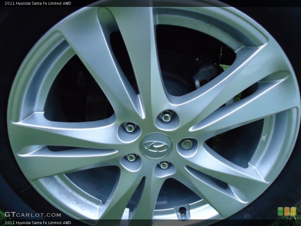 2011 Hyundai Santa Fe Limited AWD Wheel and Tire Photo #52545000