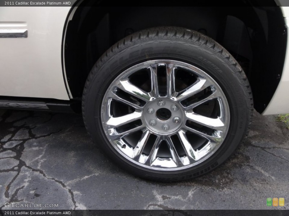 2011 Cadillac Escalade Platinum AWD Wheel and Tire Photo #52557185