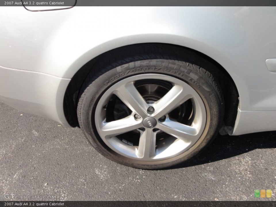 2007 Audi A4 3.2 quattro Cabriolet Wheel and Tire Photo #52561499