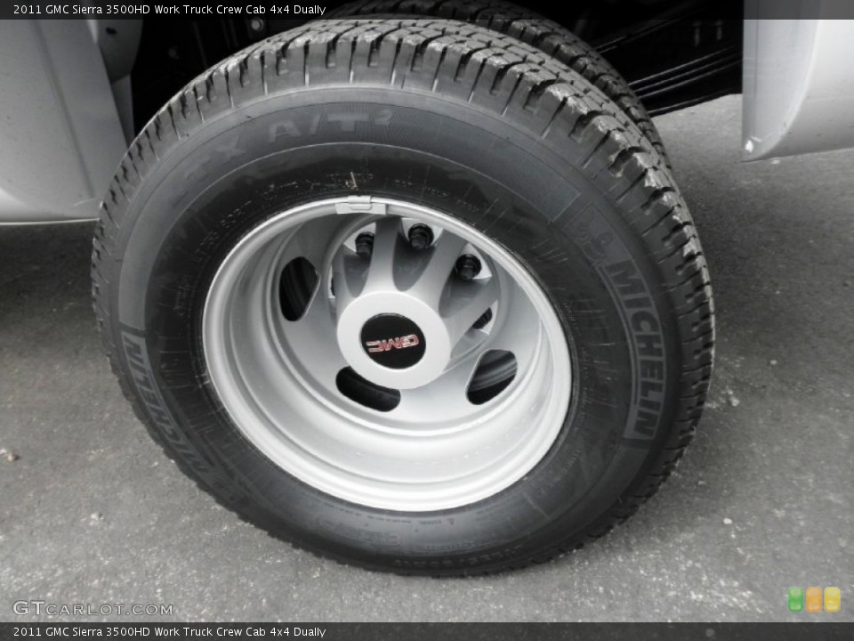 2011 GMC Sierra 3500HD Work Truck Crew Cab 4x4 Dually Wheel and Tire Photo #52578086