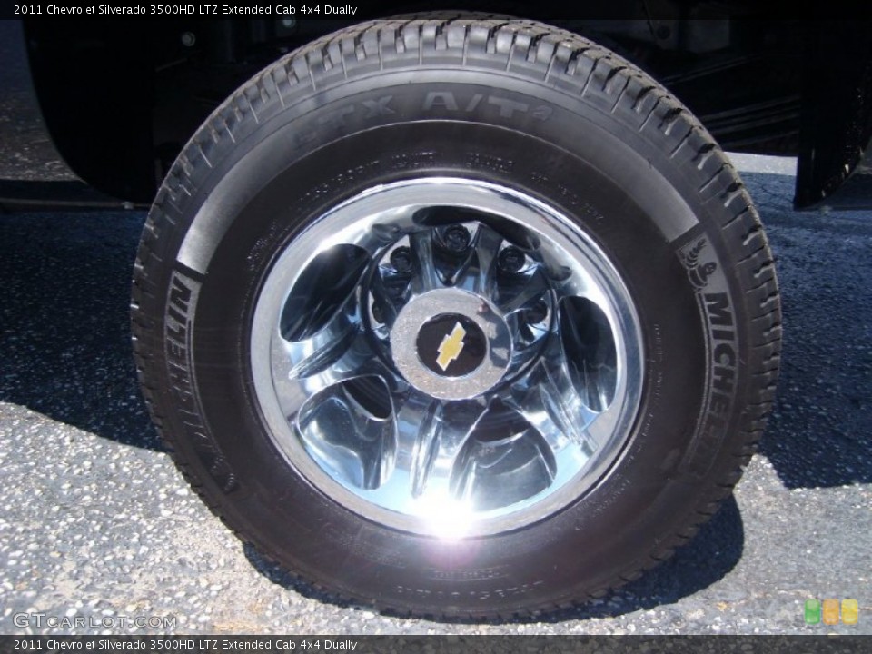 2011 Chevrolet Silverado 3500HD LTZ Extended Cab 4x4 Dually Wheel and Tire Photo #52631849