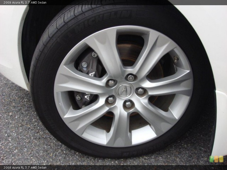 2009 Acura RL 3.7 AWD Sedan Wheel and Tire Photo #52646351