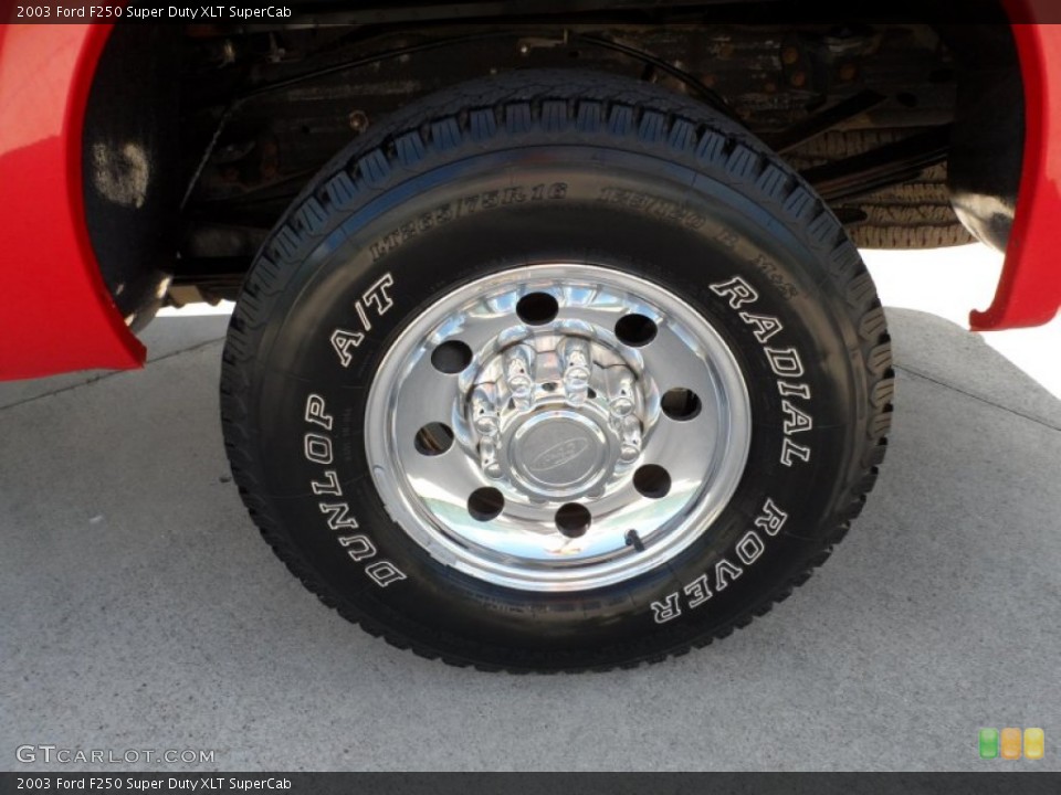 2003 Ford F250 Super Duty XLT SuperCab Wheel and Tire Photo #52654628
