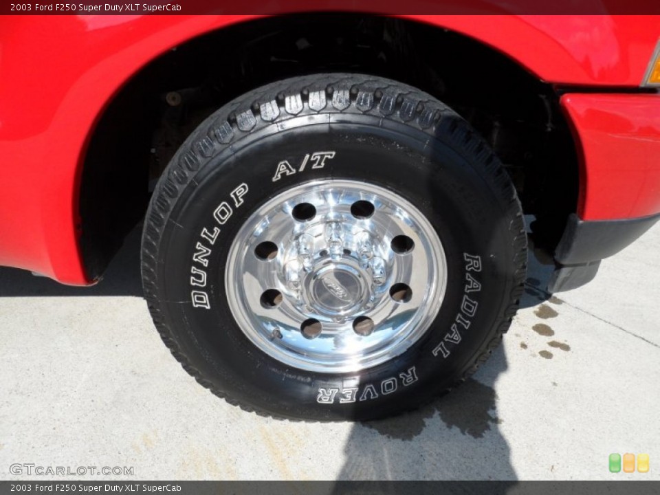 2003 Ford F250 Super Duty XLT SuperCab Wheel and Tire Photo #52654646