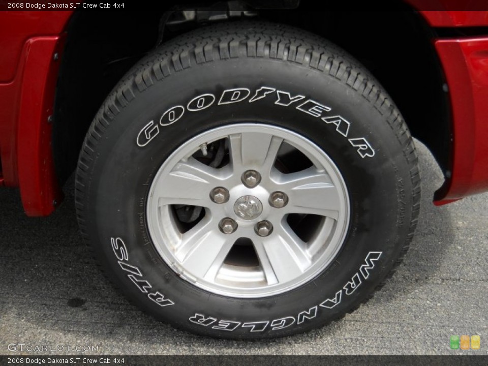 2008 Dodge Dakota SLT Crew Cab 4x4 Wheel and Tire Photo #52661526