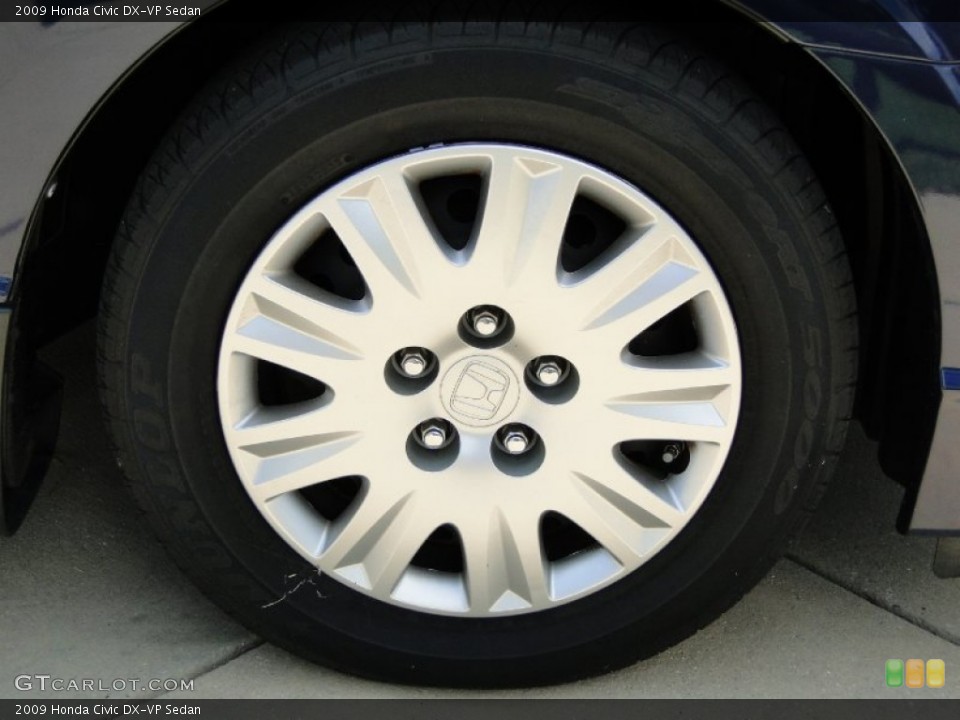 2009 Honda Civic DX-VP Sedan Wheel and Tire Photo #52683226