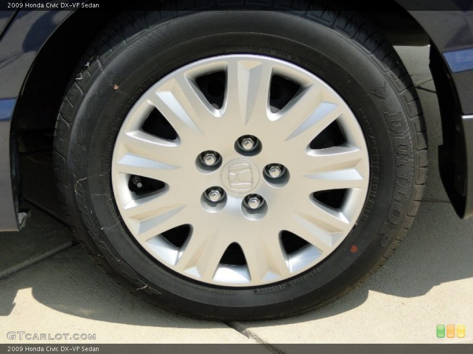 2009 Honda Civic DX-VP Sedan Wheel and Tire Photo #52683255