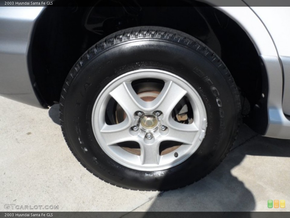2003 Hyundai Santa Fe GLS Wheel and Tire Photo #52697706
