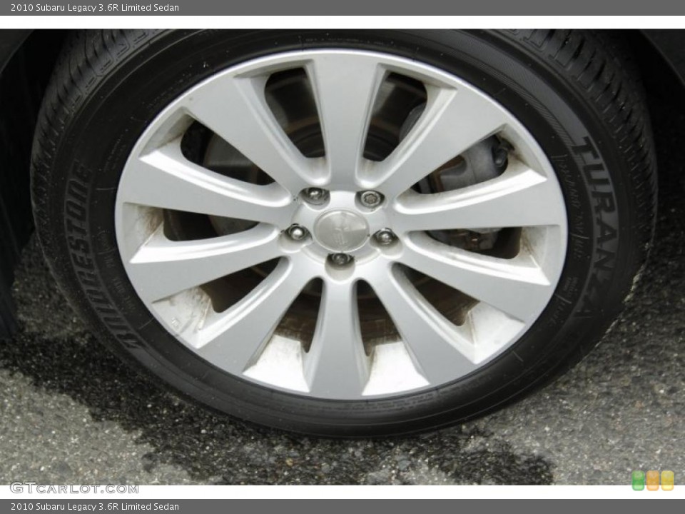 2010 Subaru Legacy 3.6R Limited Sedan Wheel and Tire Photo #52731892