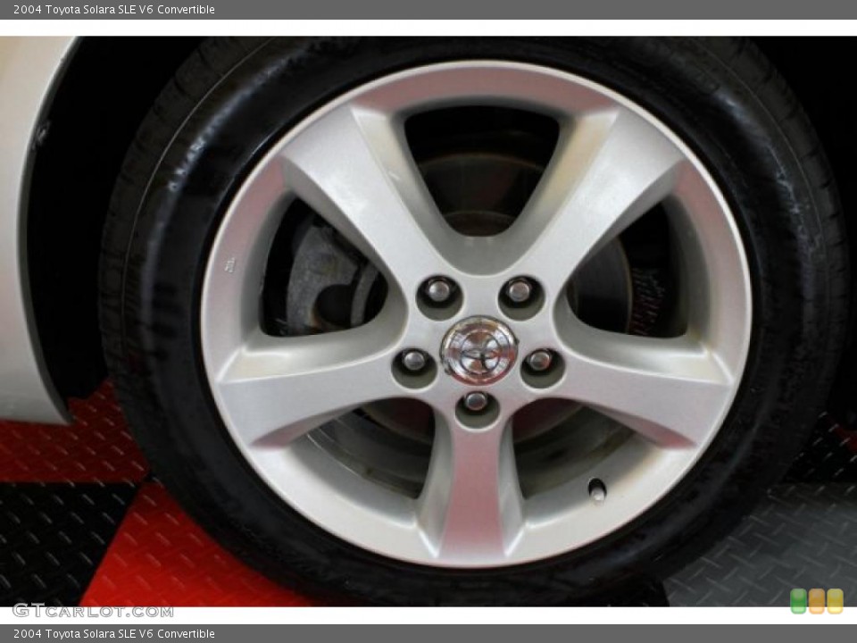 2004 Toyota Solara SLE V6 Convertible Wheel and Tire Photo #52777288