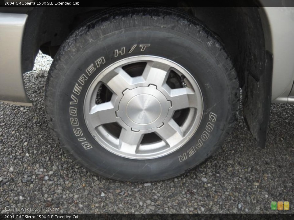 2004 GMC Sierra 1500 SLE Extended Cab Wheel and Tire Photo #52797240