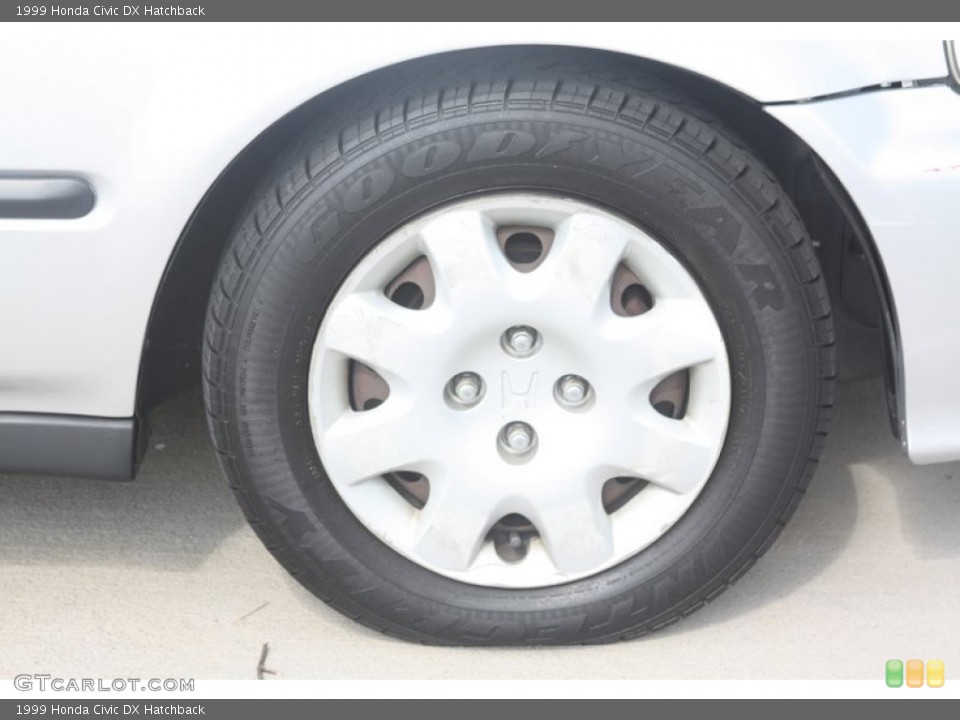 1999 Honda Civic DX Hatchback Wheel and Tire Photo #52872675