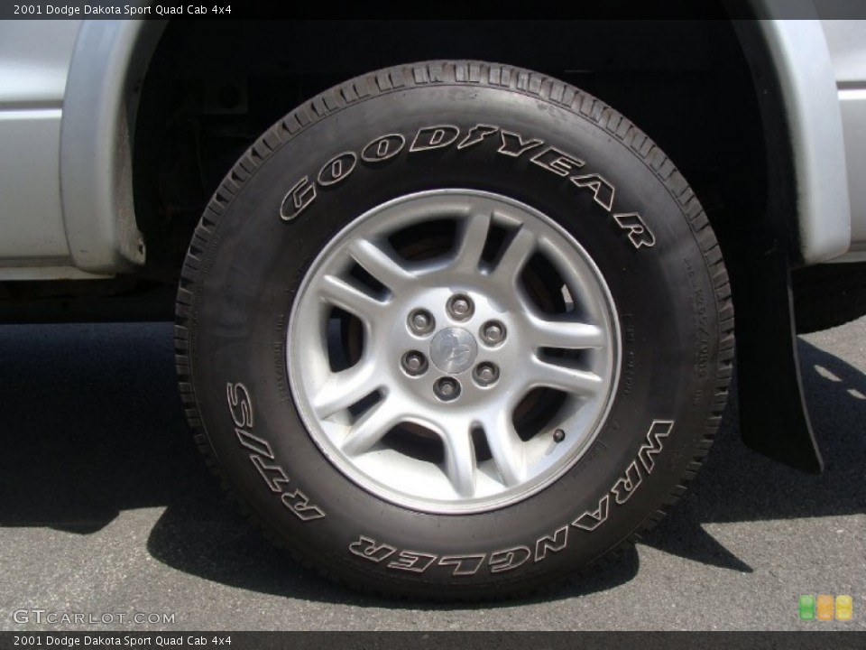 2001 Dodge Dakota Sport Quad Cab 4x4 Wheel and Tire Photo #52893843