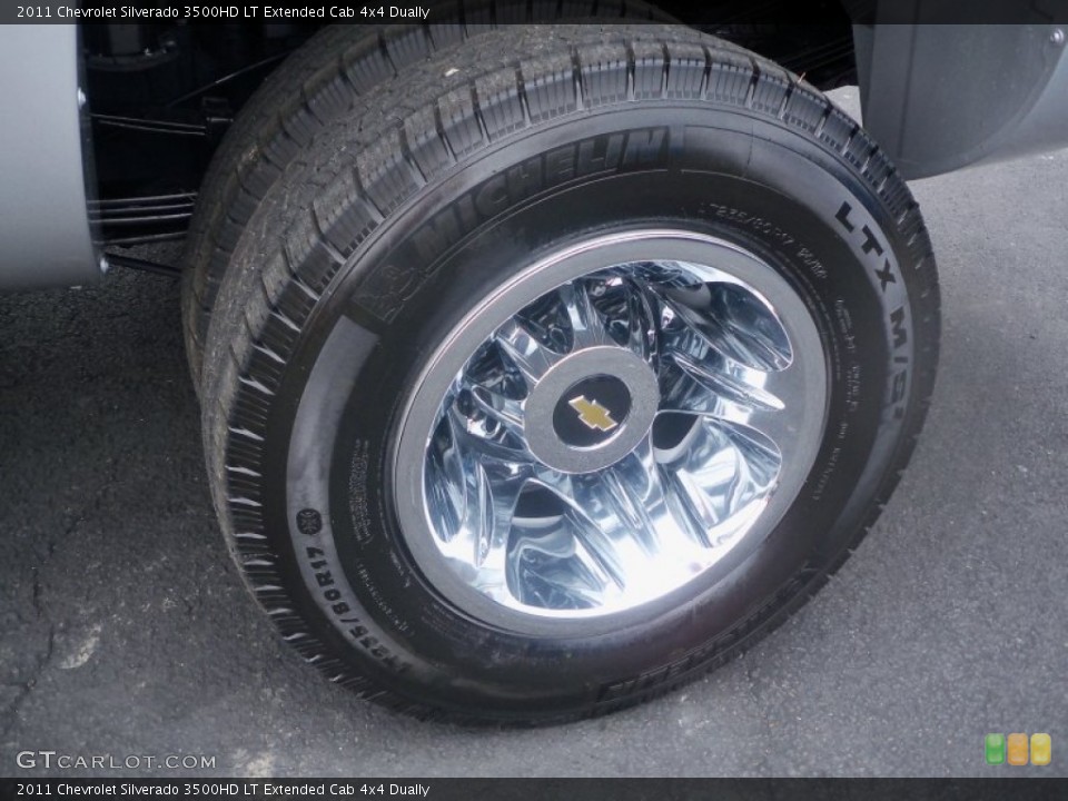 2011 Chevrolet Silverado 3500HD LT Extended Cab 4x4 Dually Wheel and Tire Photo #52898559