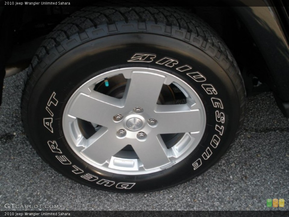 2010 Jeep Wrangler Unlimited Sahara Wheel and Tire Photo #52906122