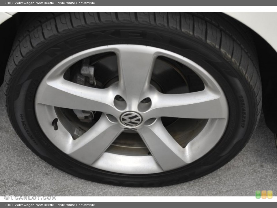 2007 Volkswagen New Beetle Triple White Convertible Wheel and Tire Photo #52955637