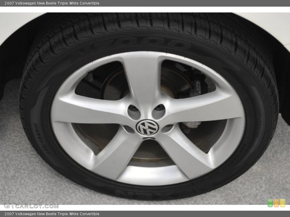 2007 Volkswagen New Beetle Triple White Convertible Wheel and Tire Photo #52955657
