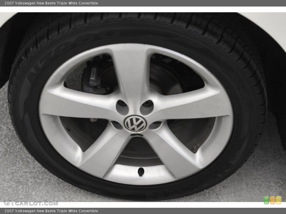 2007 Volkswagen New Beetle Triple White Convertible Wheel and Tire Photo #52955703