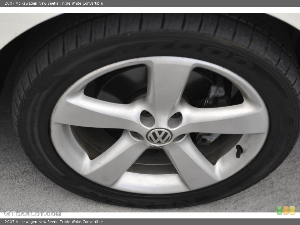 2007 Volkswagen New Beetle Triple White Convertible Wheel and Tire Photo #52955733