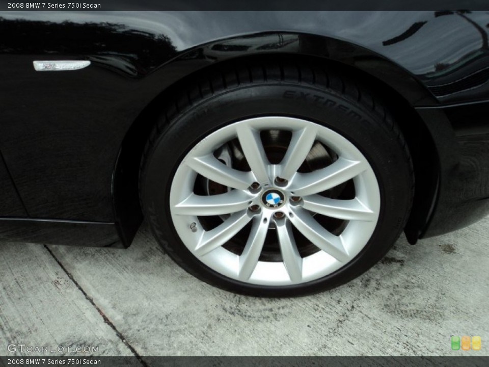 2008 BMW 7 Series 750i Sedan Wheel and Tire Photo #52971007