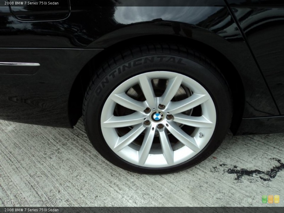 2008 BMW 7 Series 750i Sedan Wheel and Tire Photo #52971010