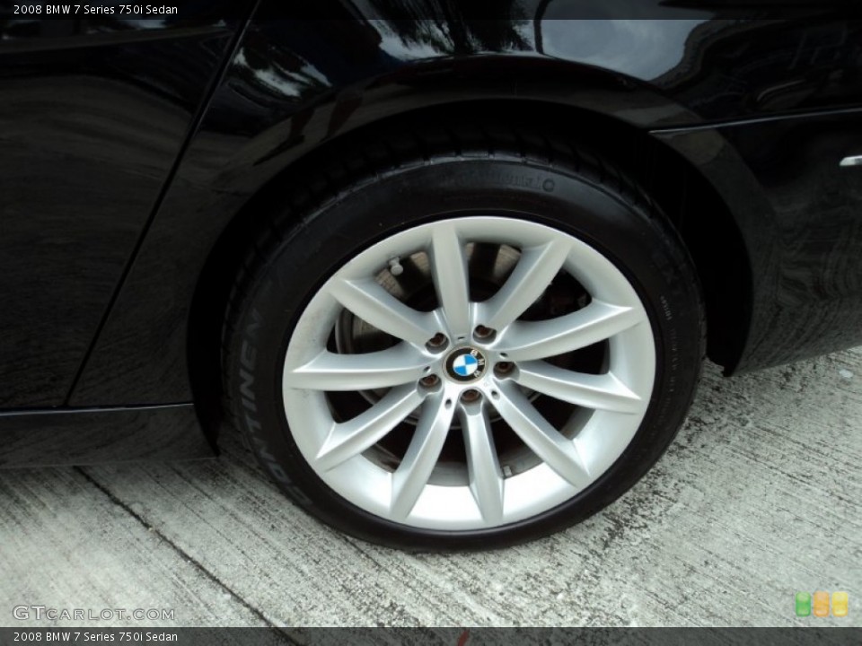 2008 BMW 7 Series 750i Sedan Wheel and Tire Photo #52971031