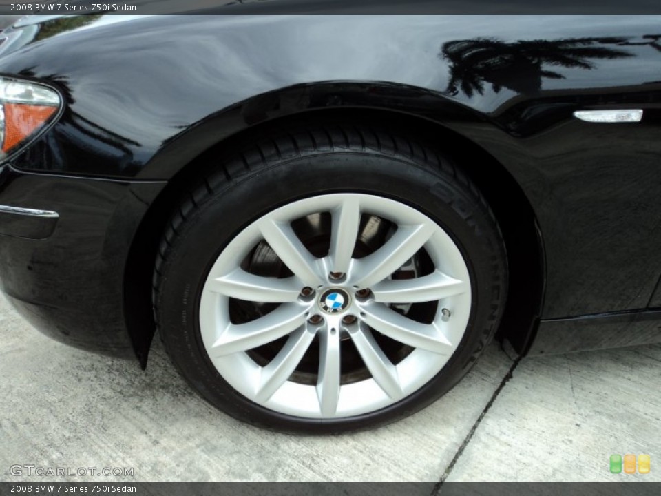 2008 BMW 7 Series 750i Sedan Wheel and Tire Photo #52971034