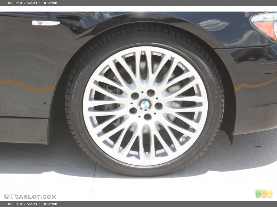 2008 BMW 7 Series 750i Sedan Wheel and Tire Photo #52993777