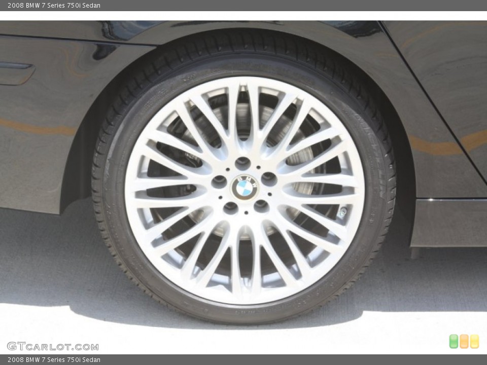 2008 BMW 7 Series 750i Sedan Wheel and Tire Photo #52993792