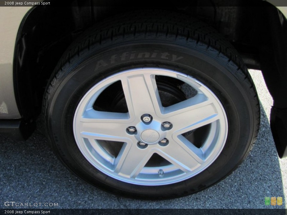 2008 Jeep Compass Sport Wheel and Tire Photo #53029622