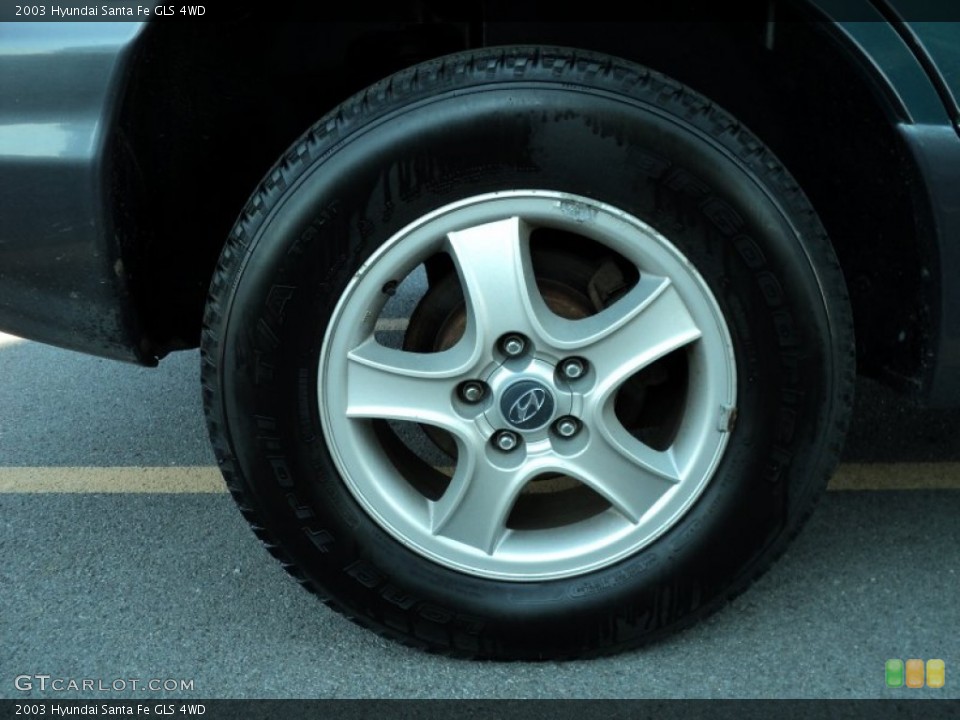 2003 Hyundai Santa Fe GLS 4WD Wheel and Tire Photo #53071465