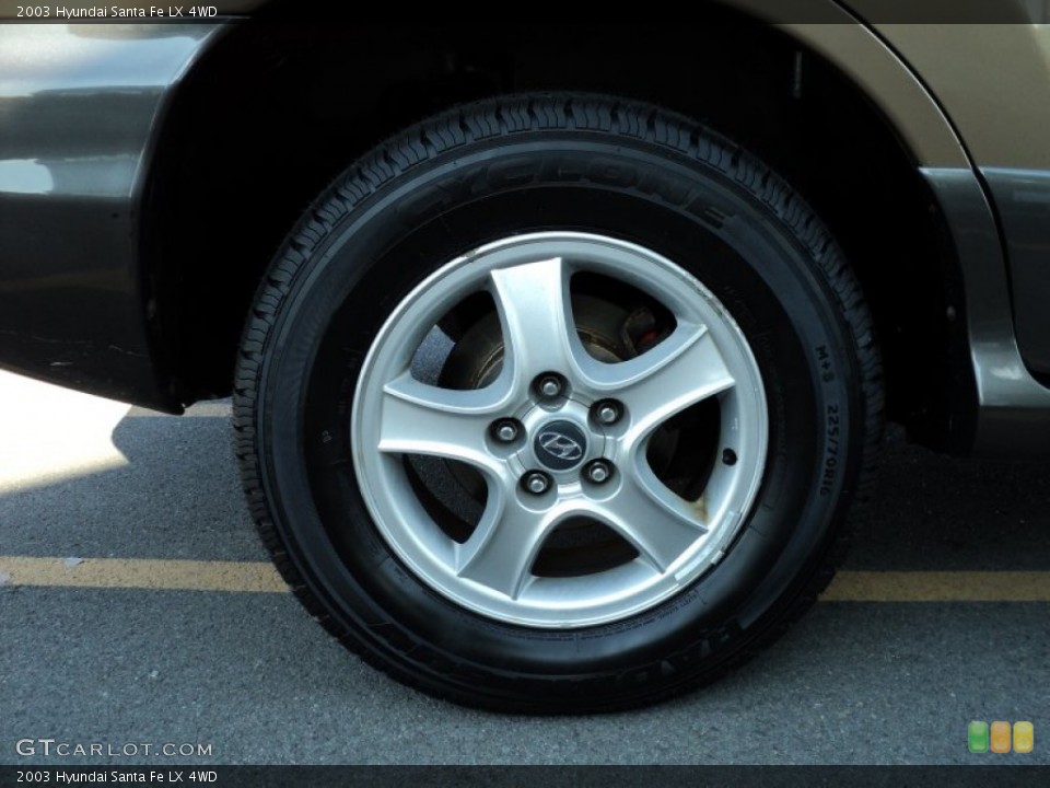 2003 Hyundai Santa Fe LX 4WD Wheel and Tire Photo #53072020