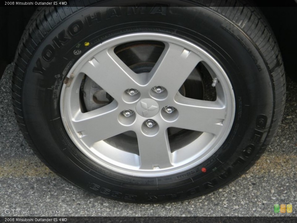 2008 Mitsubishi Outlander ES 4WD Wheel and Tire Photo #53187758