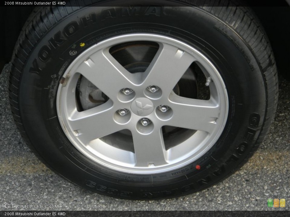2008 Mitsubishi Outlander ES 4WD Wheel and Tire Photo #53187773