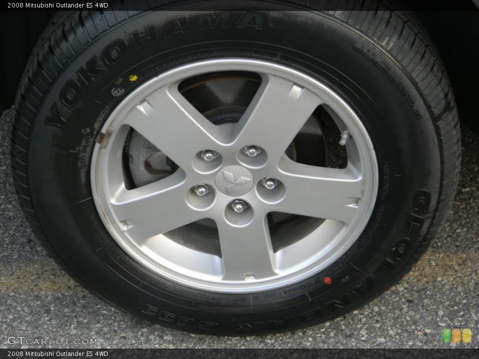 2008 Mitsubishi Outlander ES 4WD Wheel and Tire Photo #53187788
